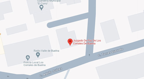 mapa Registro Civil y Juzgado de Paz de Los Corrales de Buelna
