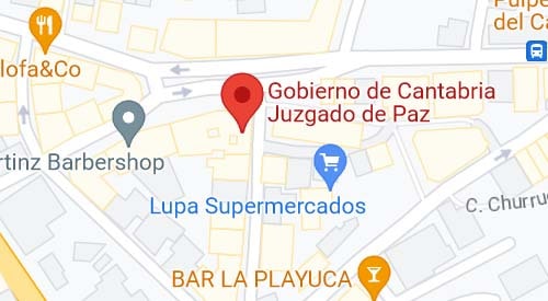 mapa Registro Civil y Juzgado de Paz de Astillero