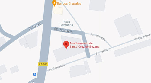 mapa Registro Civil y Juzgado de Paz de Santa Cruz de Bezana
